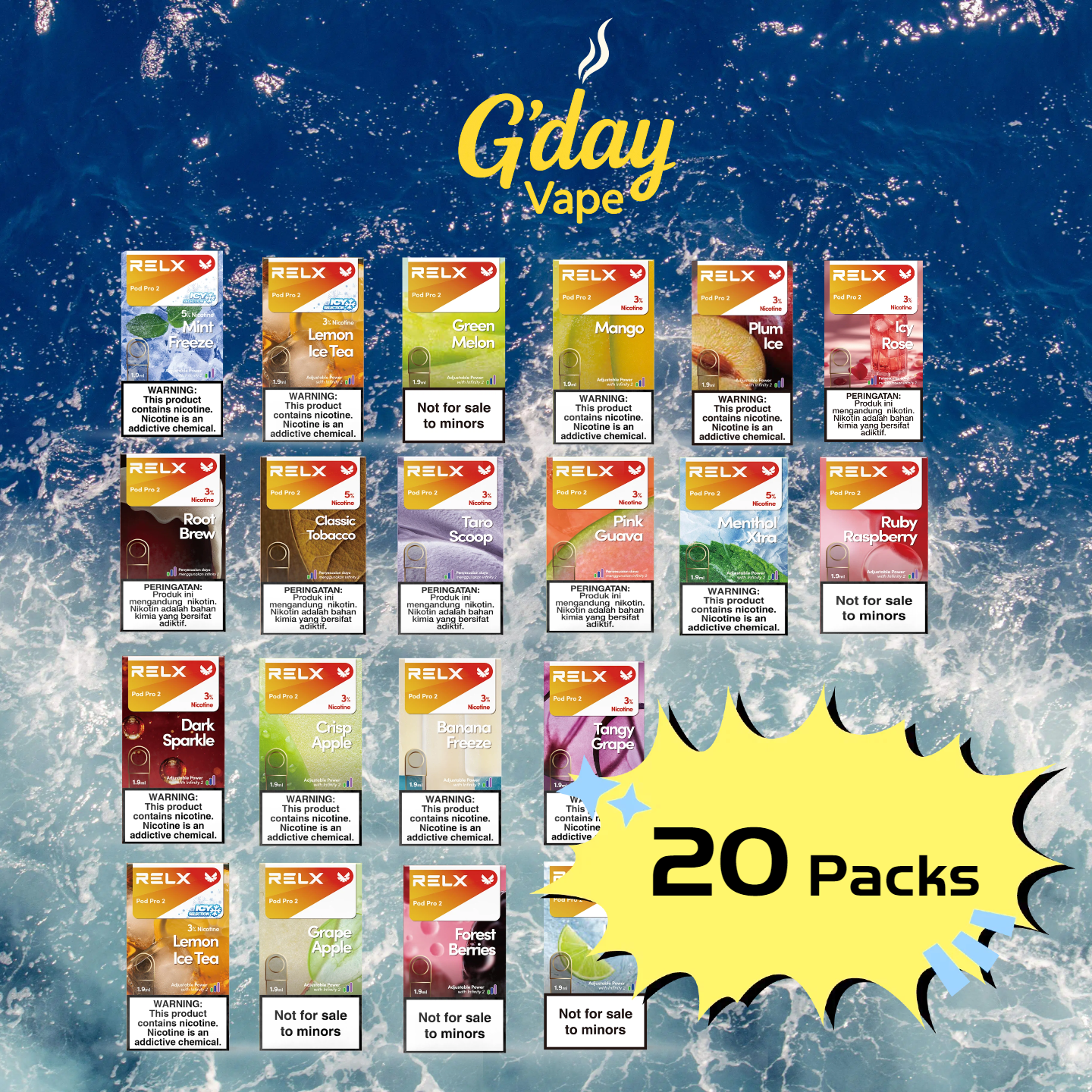 20 x RELX Pods Bundle