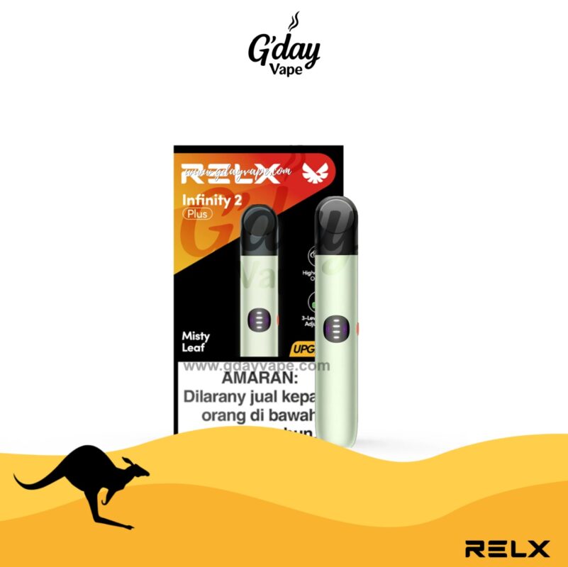RELX Infinity 2 (6th Gen) device – Misty Leaf colour, available at GDayVape Melbourne Australia