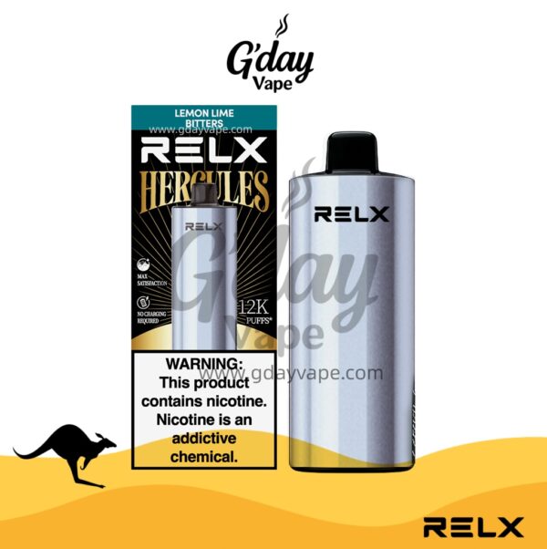 RELX Herc 12000 Lemon Lime Bitters disposable vape (RELX Hercules 2026)