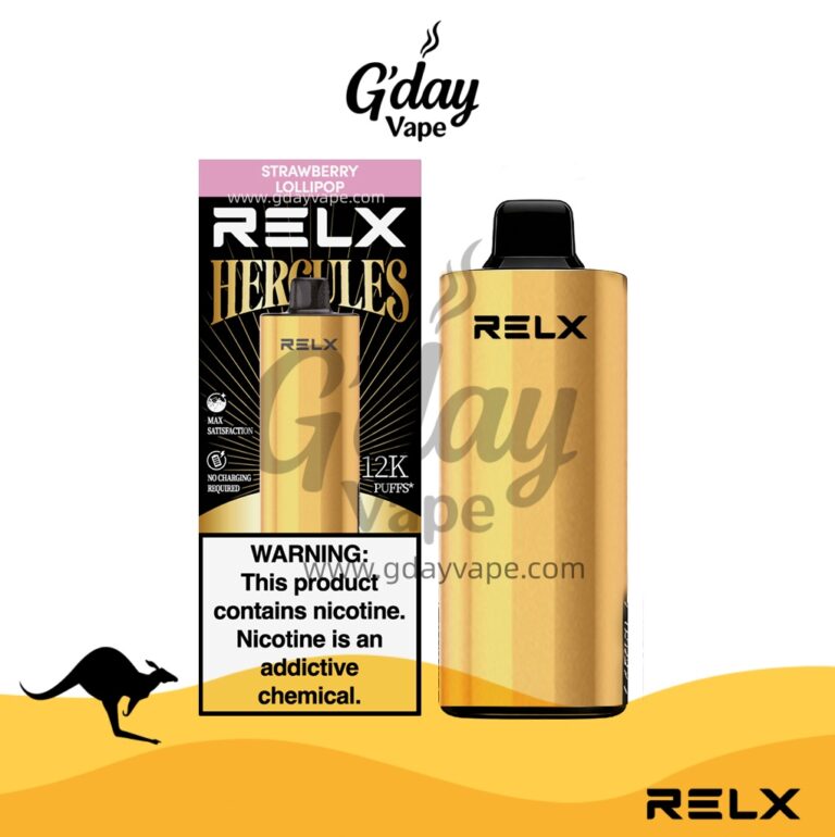 RELX Herc 12000 Strawberry Lollipop disposable vape (RELX Hercules 2026)