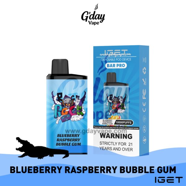 IGET Bar Pro 10000 Puffs - Blueberry Raspberry Bubble Gum