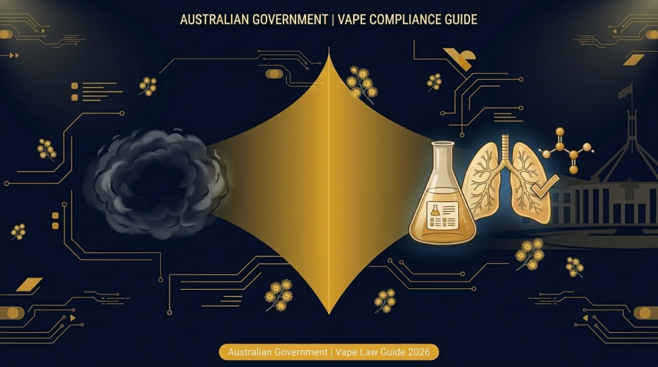 Banner showing popcorn lung and vaping myth vs science, from alarmist headlines to factual evidence about diacetyl in e-liquids