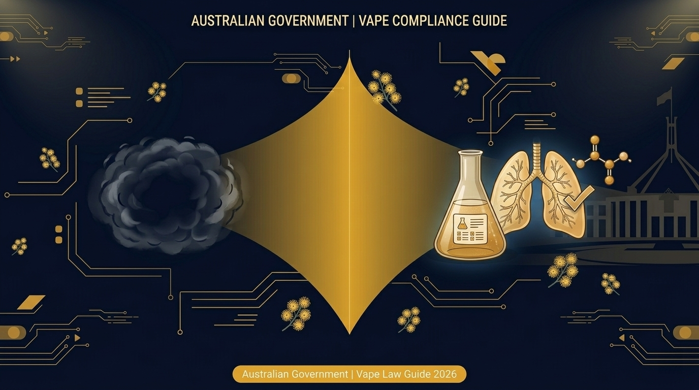 Banner showing popcorn lung and vaping myth vs science, from alarmist headlines to factual evidence about diacetyl in e-liquids