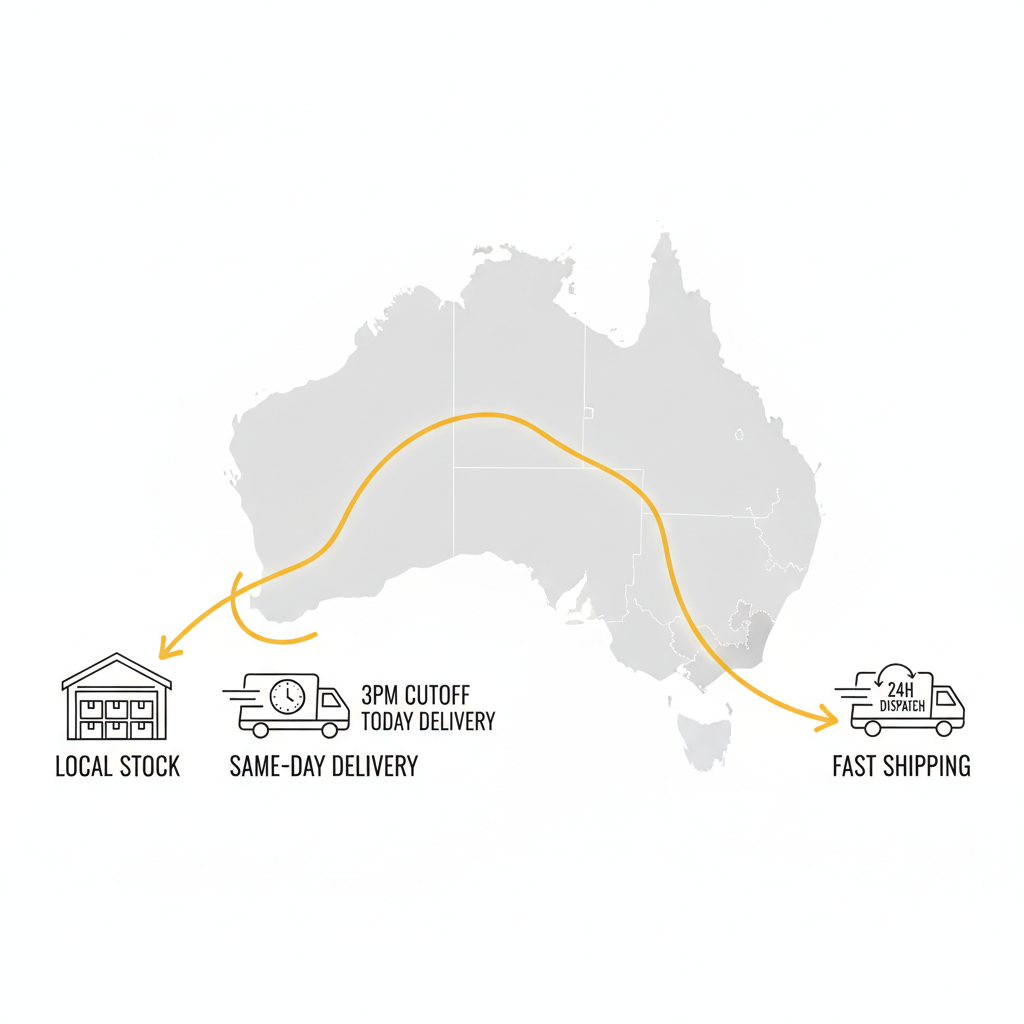Australia map showing Melbourne same-day vape delivery and nationwide 24-hour dispatch for best vape shop online Australia