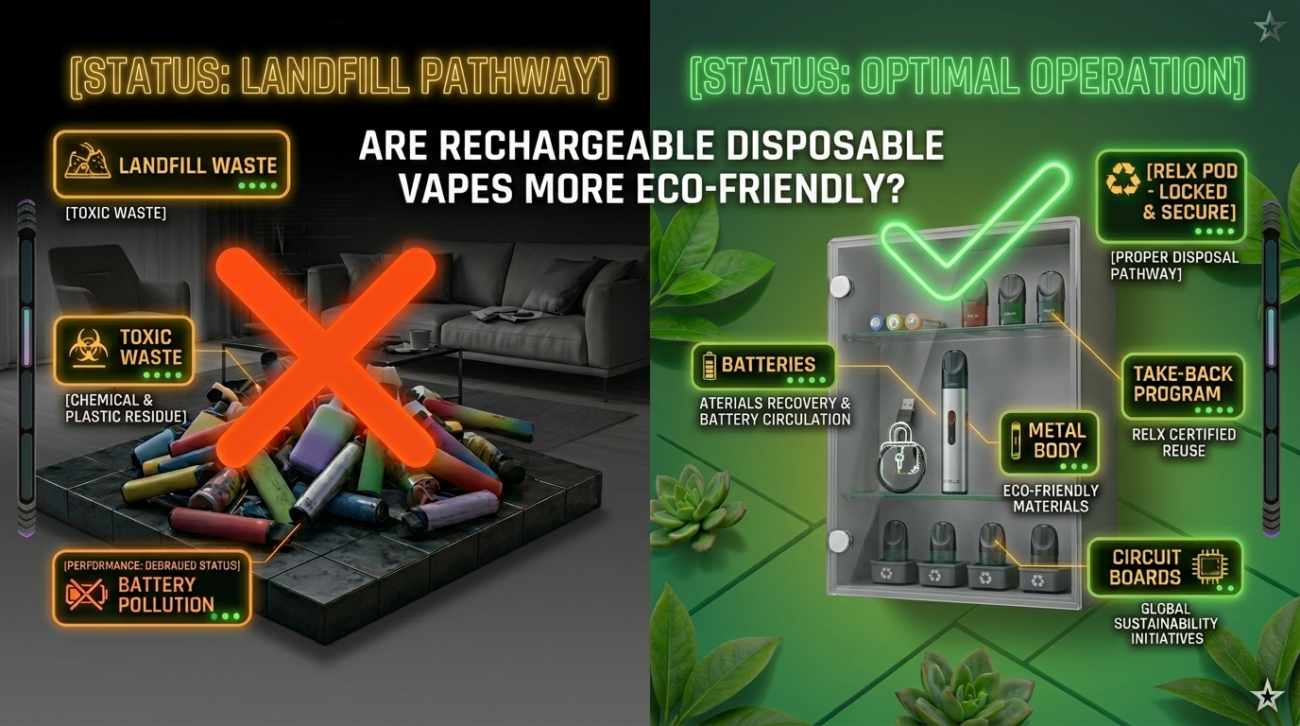 Banner showing vape safety at home transition from dangerous open storage to secure locked storage preventing child access