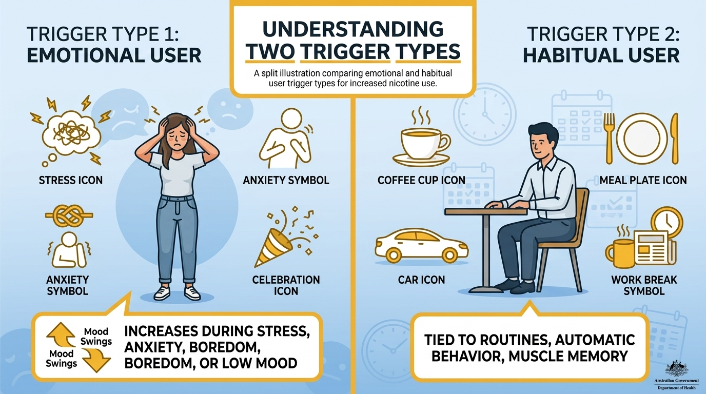 Vaper type self-assessment emotional vs habitual triggers comparison for understanding your pattern