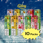 10 x RELX MagicGo 4000 Puffs Bundle ten disposable vapes with metal bodies and transparent e-liquid tanks