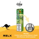 RELX MagicGo 4000 Puffs Green Grape Ice disposable vape with metal body and transparent e-liquid tank
