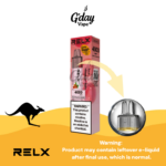 RELX MagicGo 4000 Puffs Sour Hawthorn Soda disposable vape with metal body and visible e-liquid window
