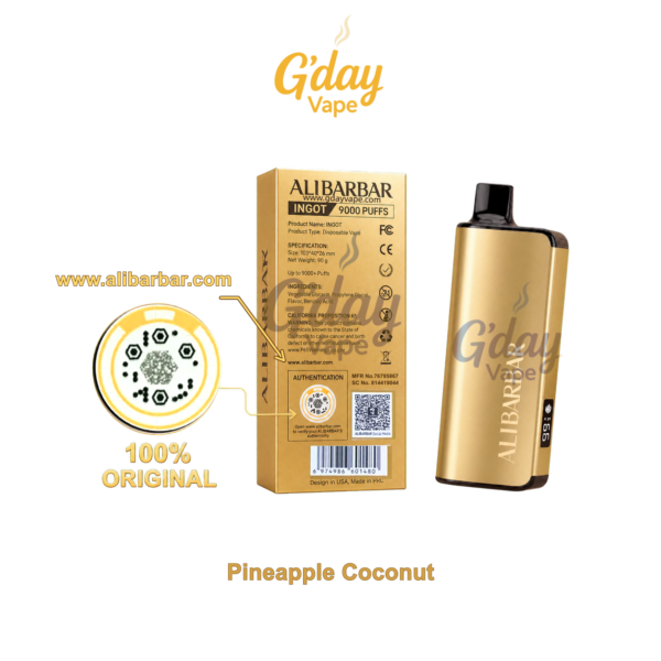 Alibarbar Ingot 9000 Puffs - Pineapple Coconut