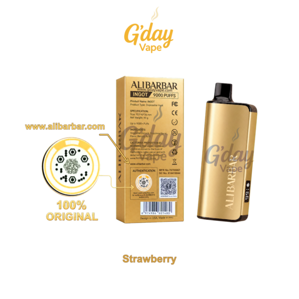 Alibarbar Ingot 9000 Puffs - Strawberry