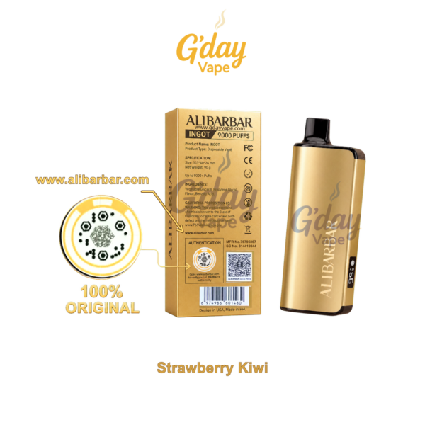 Alibarbar Ingot 9000 Puffs - Strawberry Kiwi